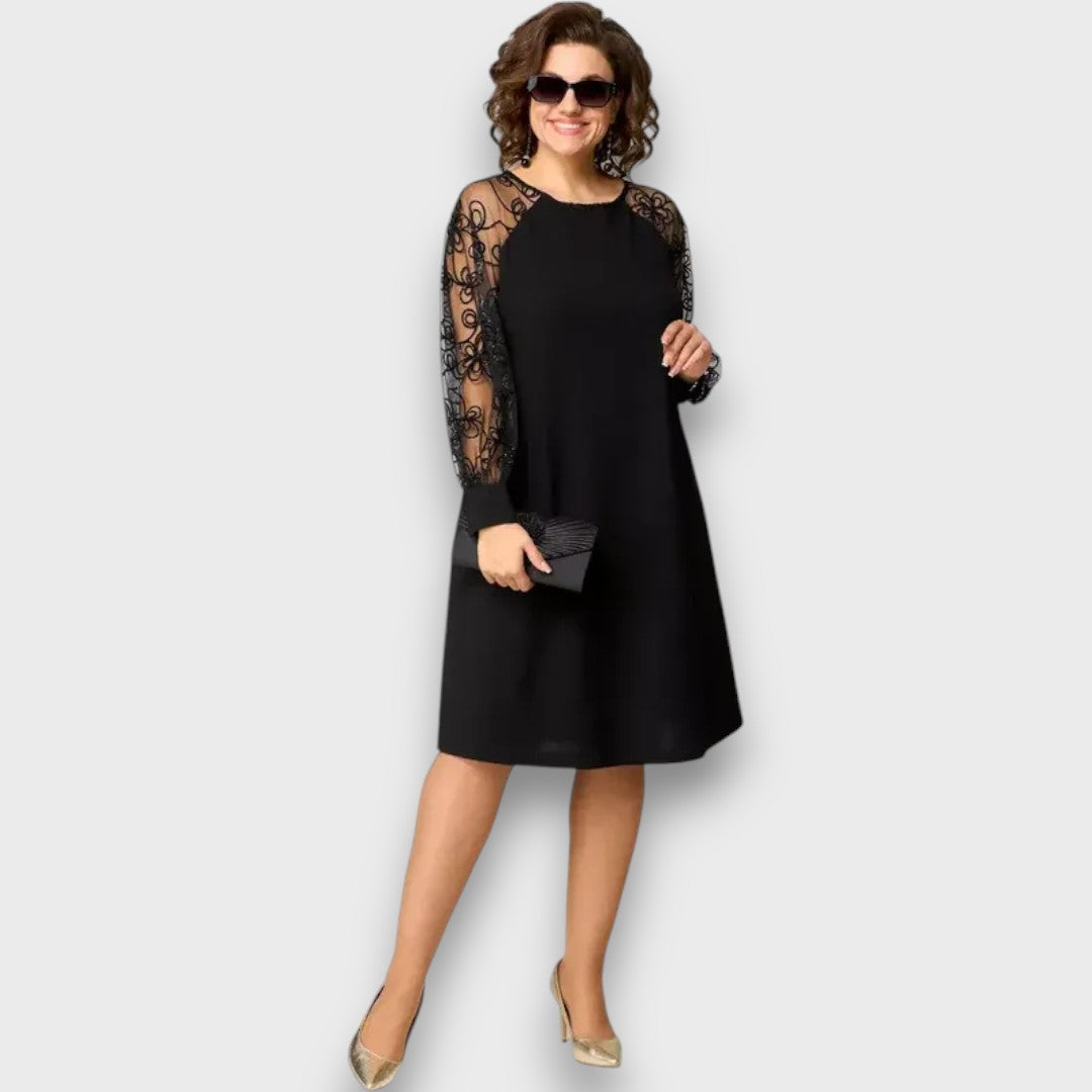 Lidielle – Classic Dress with Lace Sleeves