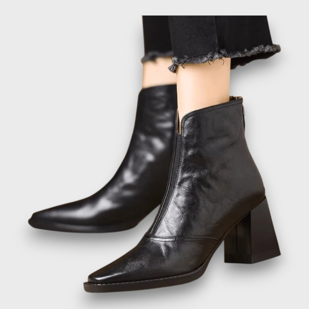 Claurette – Luxe Mid-Heel Ankle Boots