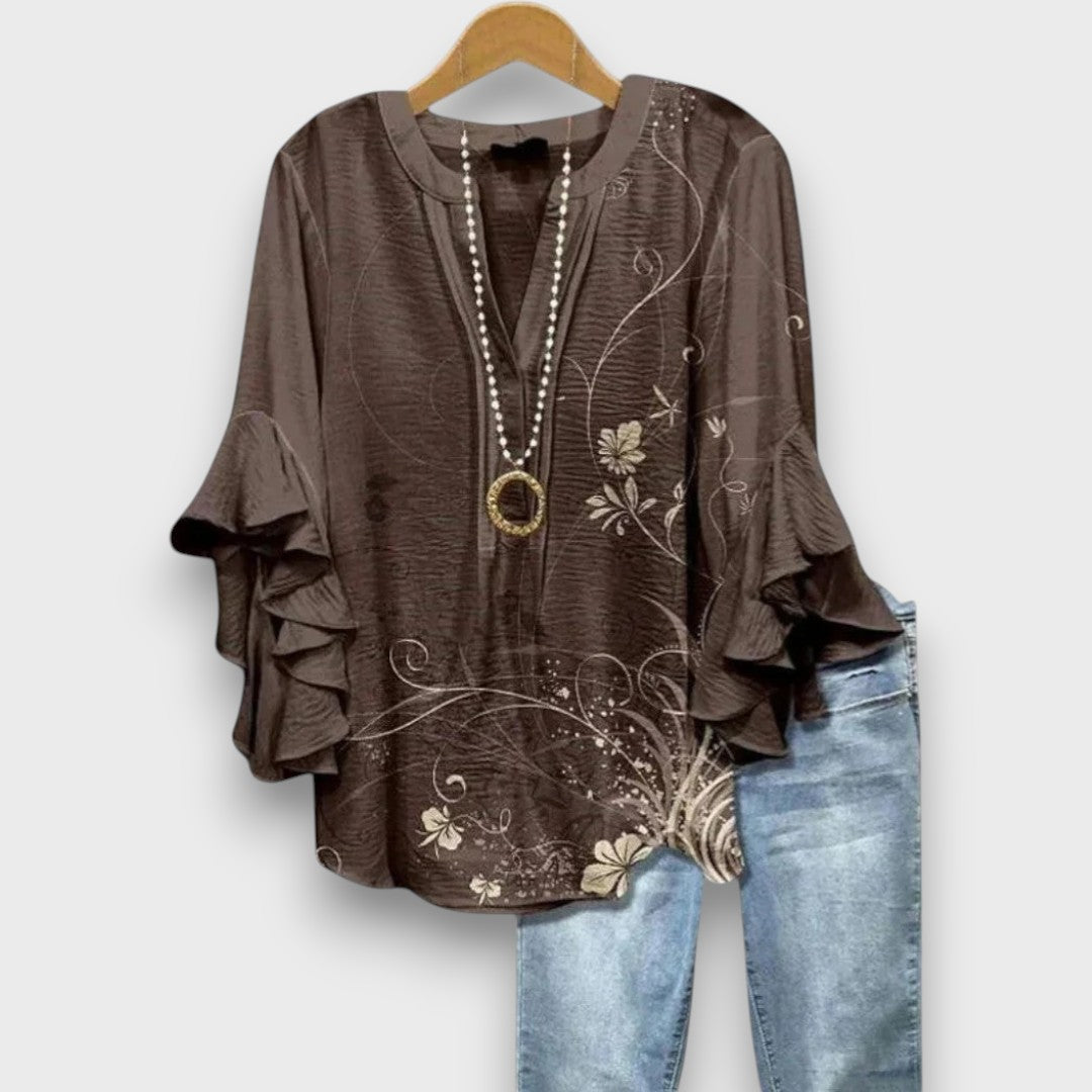 Elysava – Day Blouse with Floral Print