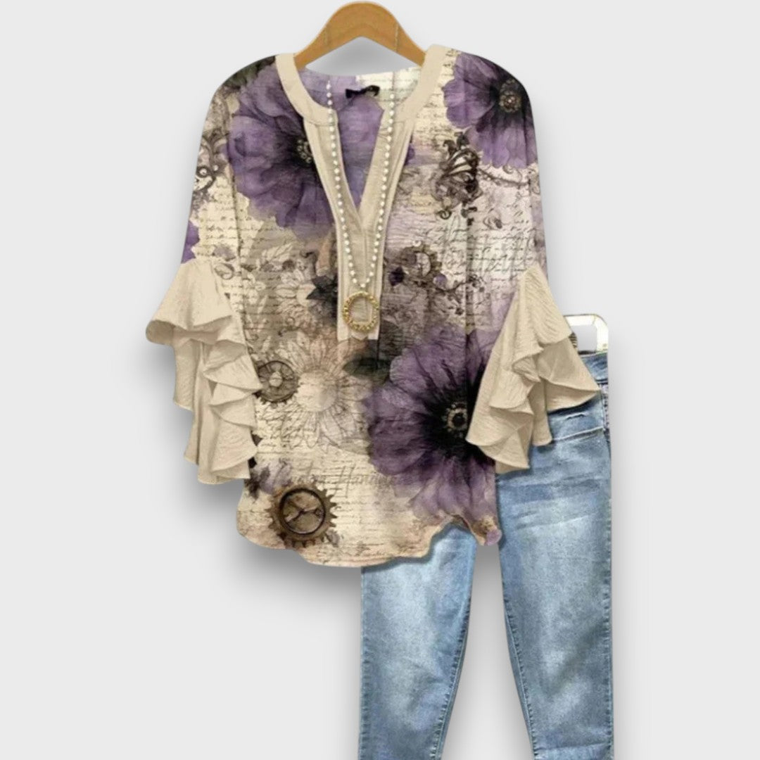 Elysava – Day Blouse with Floral Print