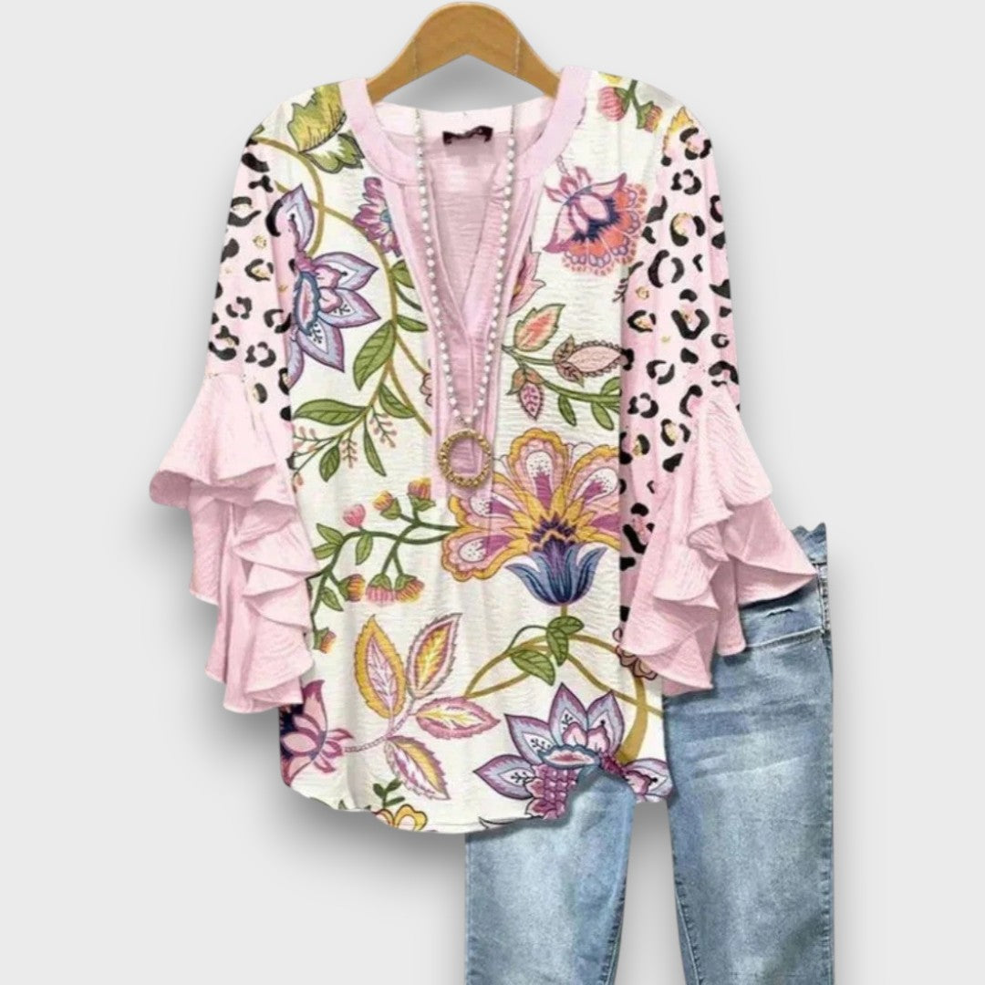 Elysava – Day Blouse with Floral Print