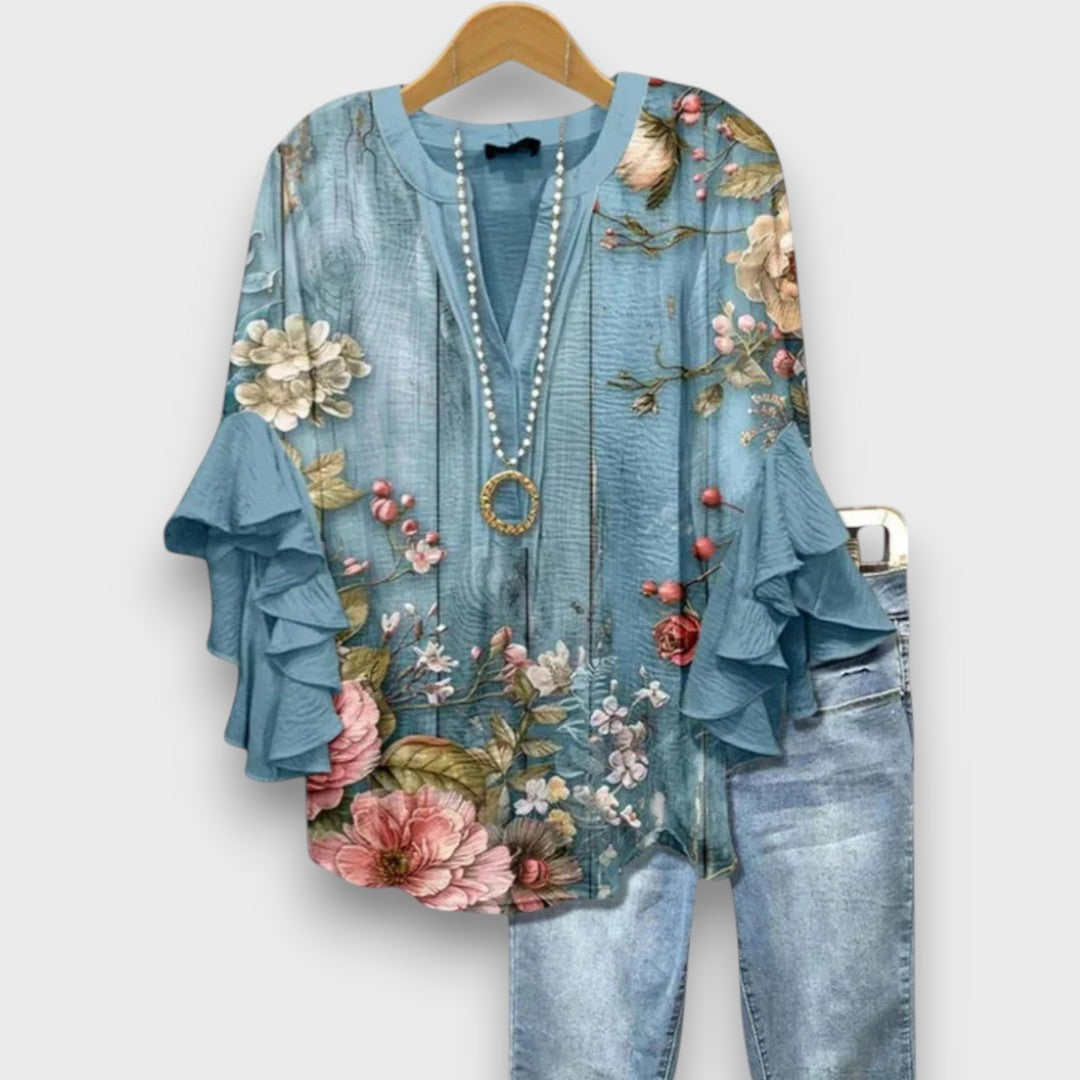 Elysava – Day Blouse with Floral Print