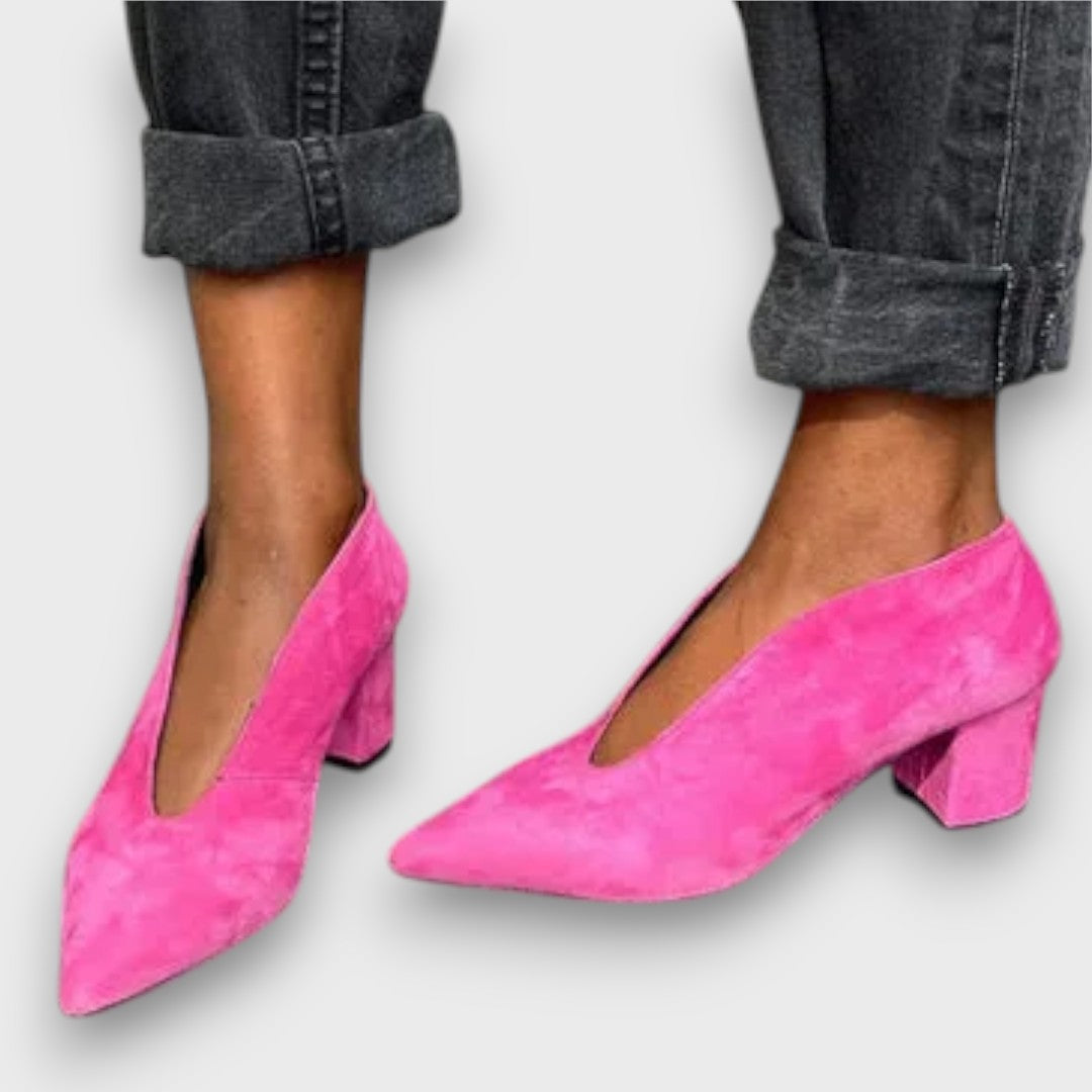 Mirella – Mid-Heel Ankle Boot with Print