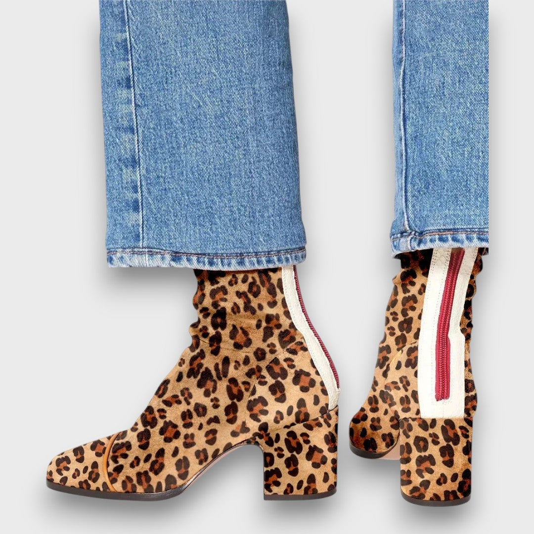 Mirella – Mid-Heel Ankle Boot with Print