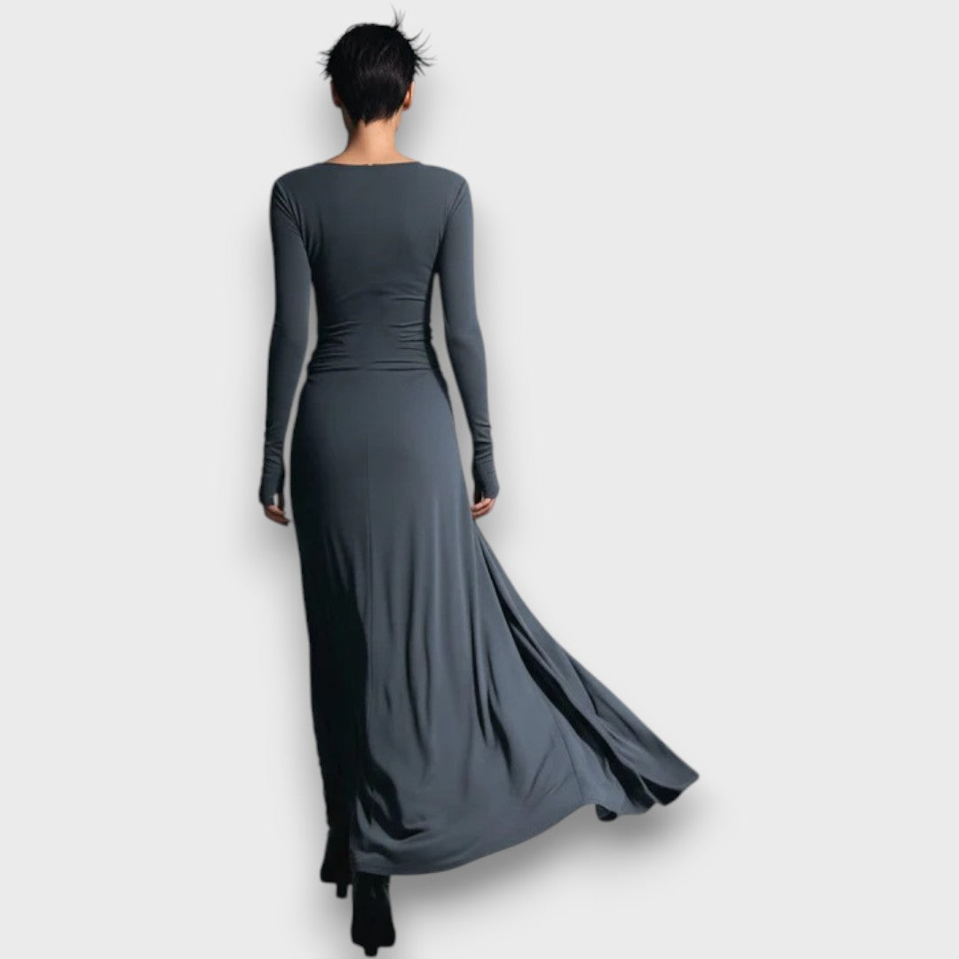 Renna – Sculpted Wrap Maxi with Modern Flow