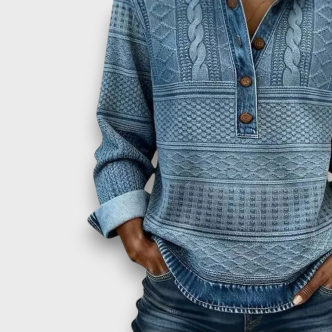 Jenica – Textured Knit with Casual Ease