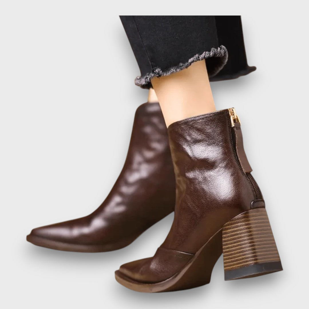 Claurette – Luxe Mid-Heel Ankle Boots