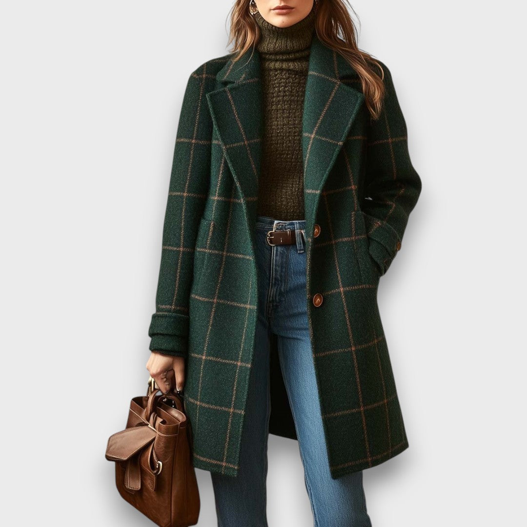 Avalynith – Plaid Tweed Coat