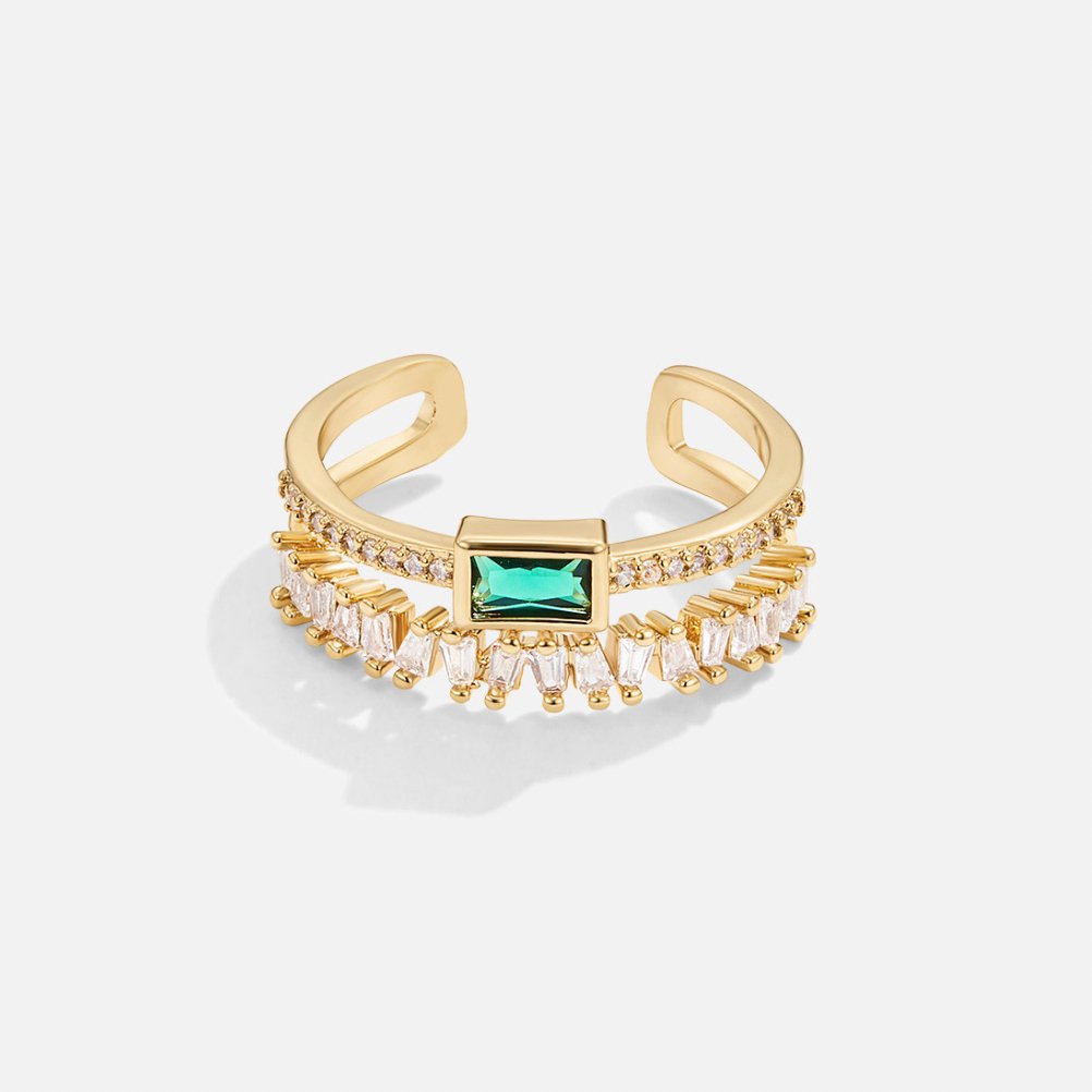Ella – Layered Crystal Ring