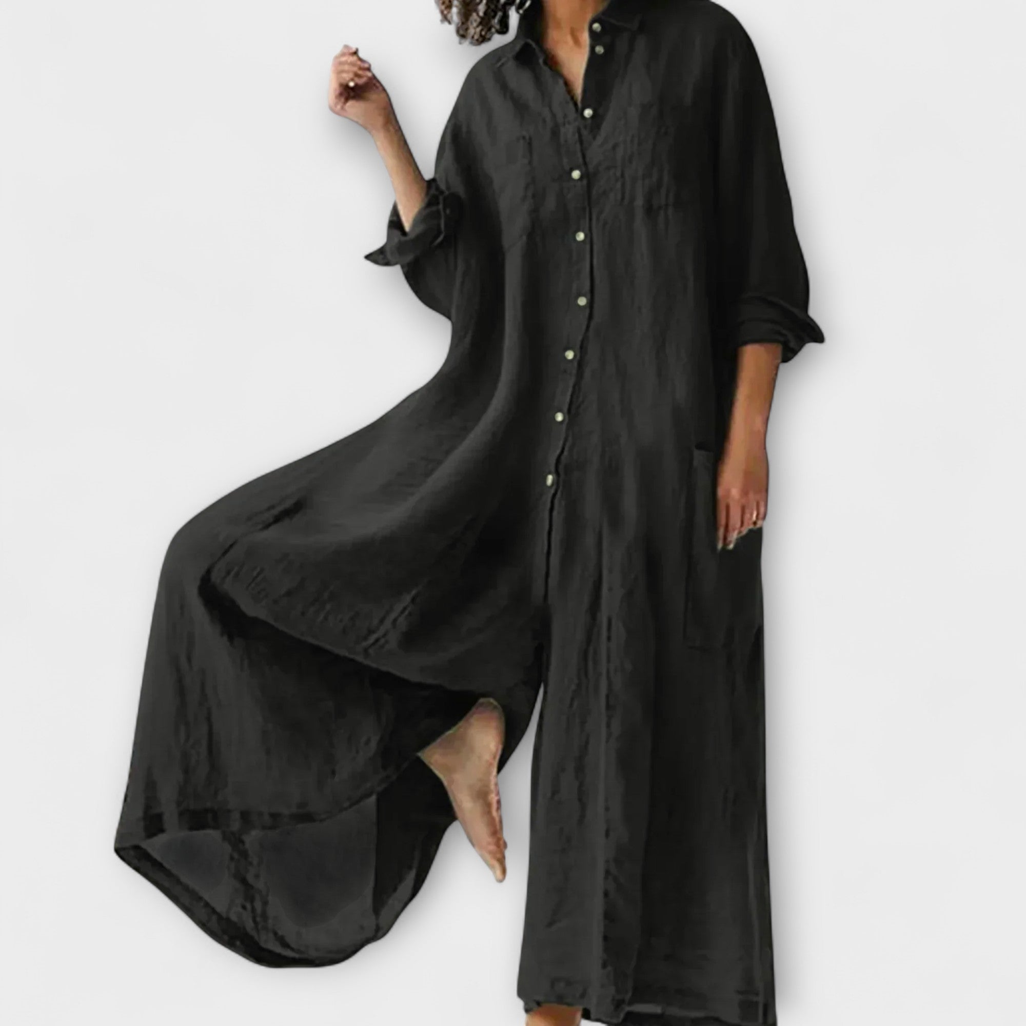 Soreya – Further Jumpsuit with Shirt Collar