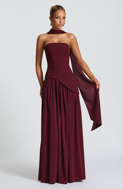 Rynellea - Elegant Strapless Evening Dress