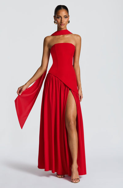 Rynellea - Elegant Strapless Evening Dress