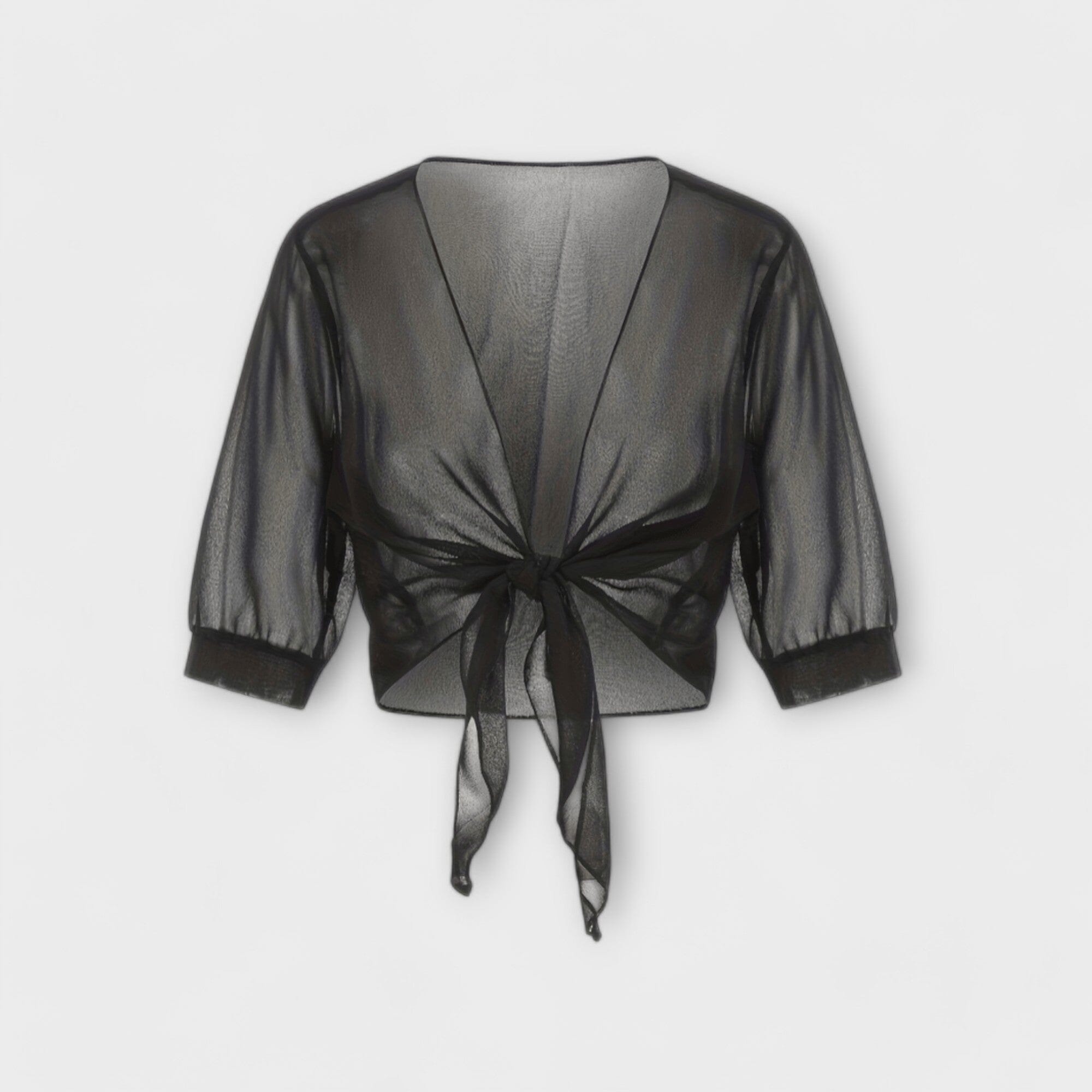 Olivienne – Open-Front Chiffon Blouse