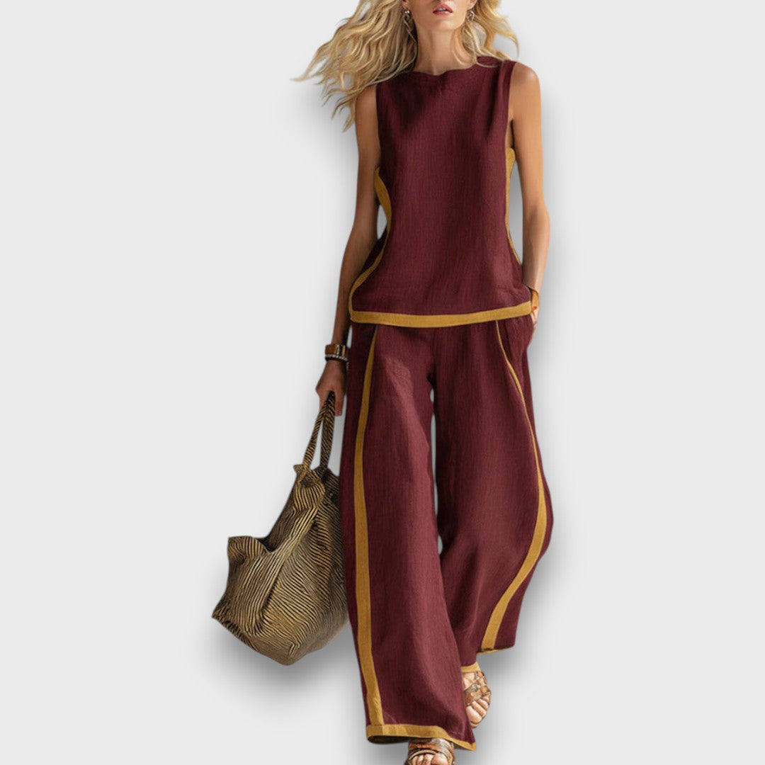Aurene – Casual Linen Two-Piece Set