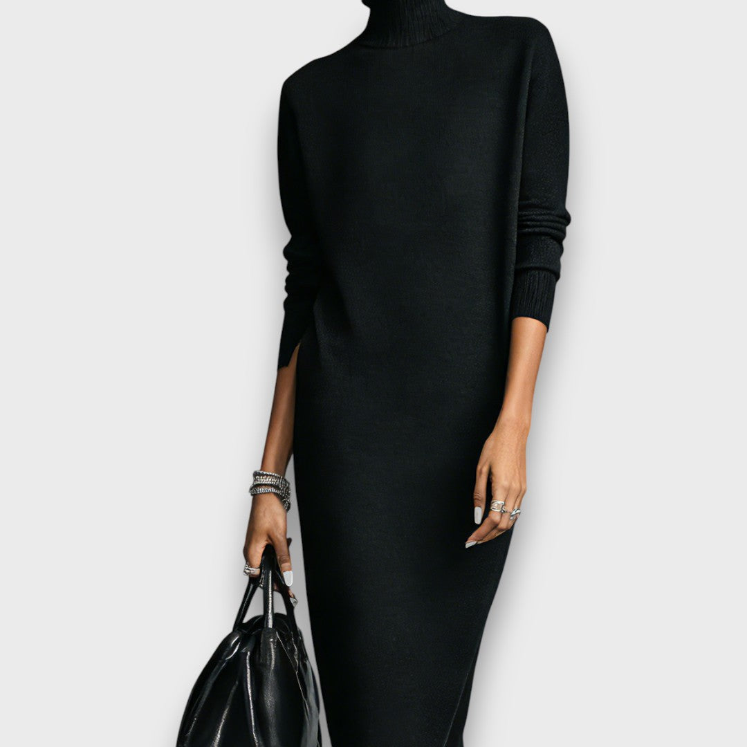 Noirelle – Knitted Turtleneck Maxi Dress