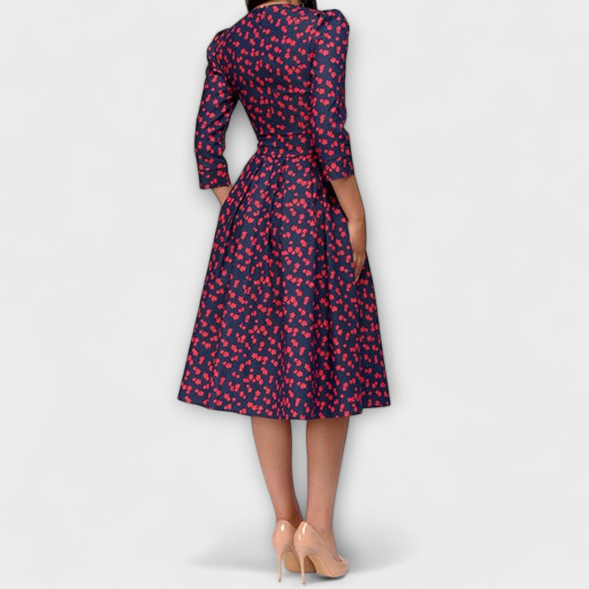 Marivet – Floral Dress with Elegant Waist
