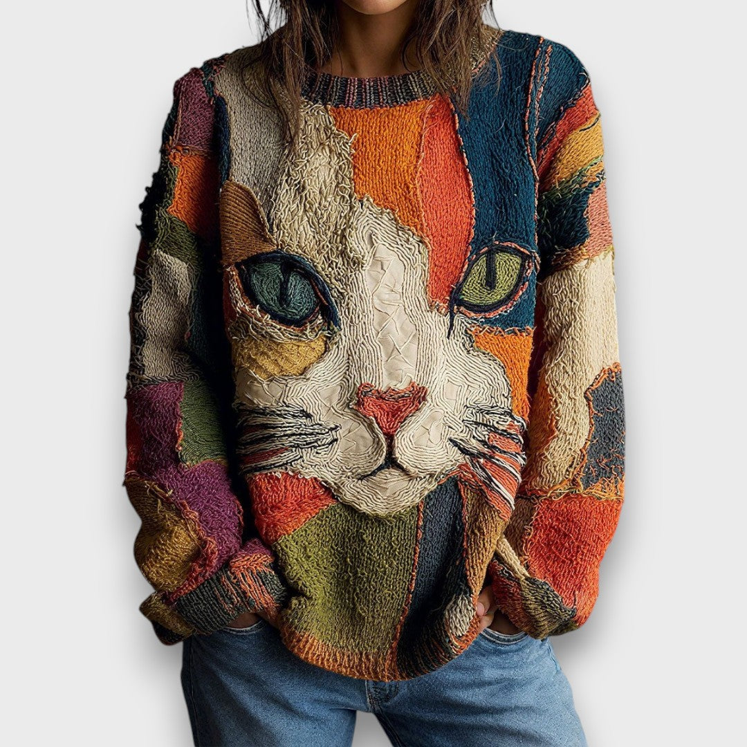 Caliran – Artistic Cat Knit Sweater
