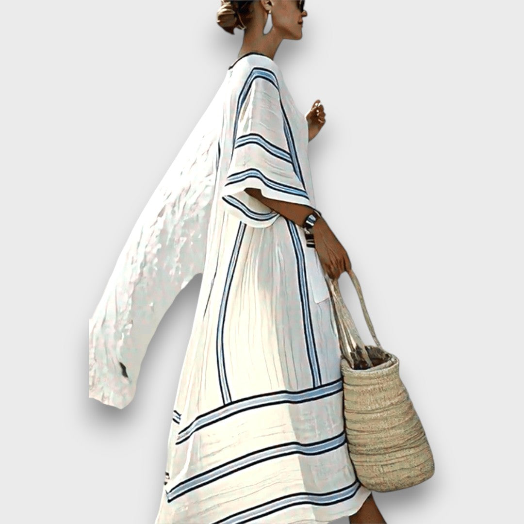 Marisia – Summer Dress with Stripe Detail