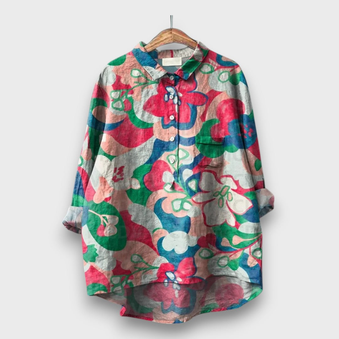 Deliane – Watercolor Blouse in Floral Lightness