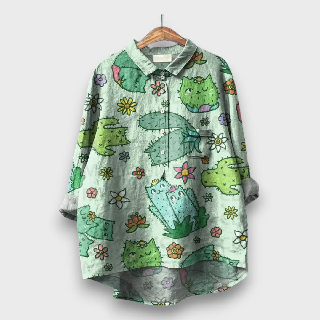 Deliane – Watercolor Blouse in Floral Lightness