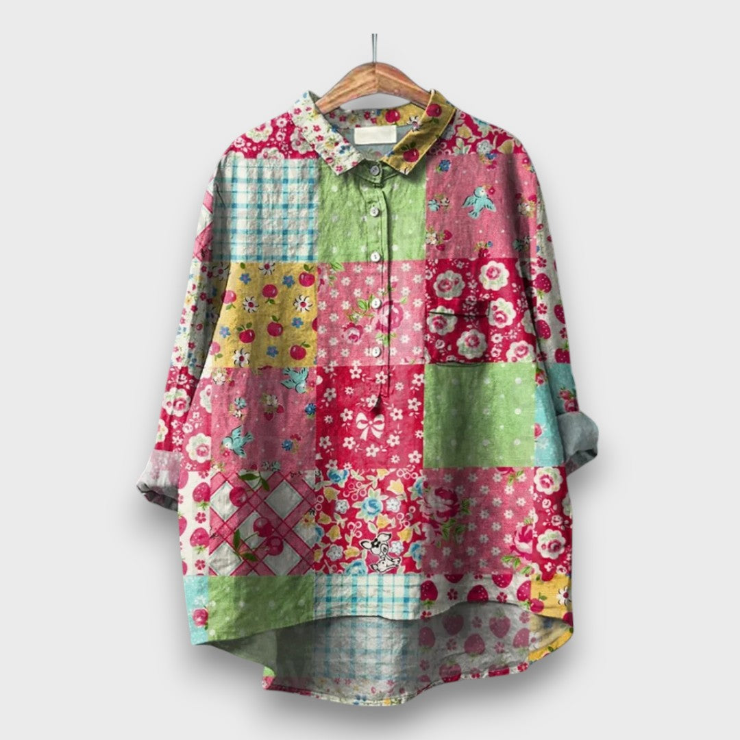 Deliane – Watercolor Blouse in Floral Lightness