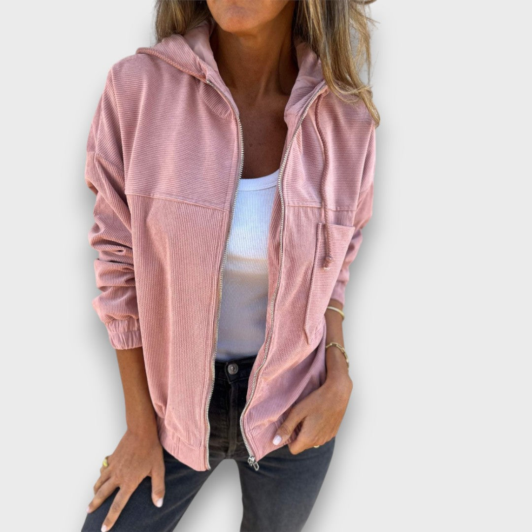 Danna – Relaxed jacket with hood and retro charm