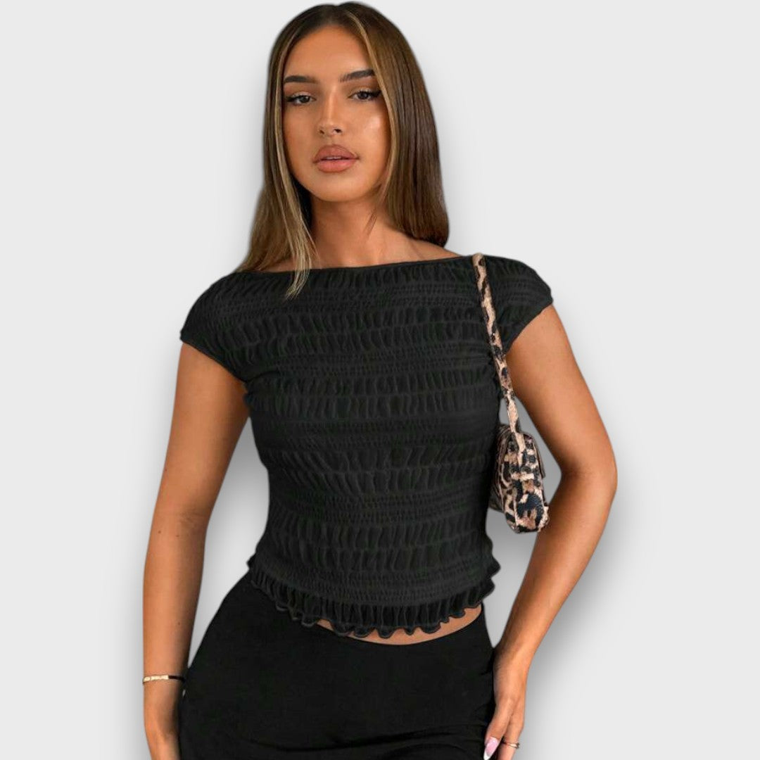 Solena – Structured Top with Playful Charm