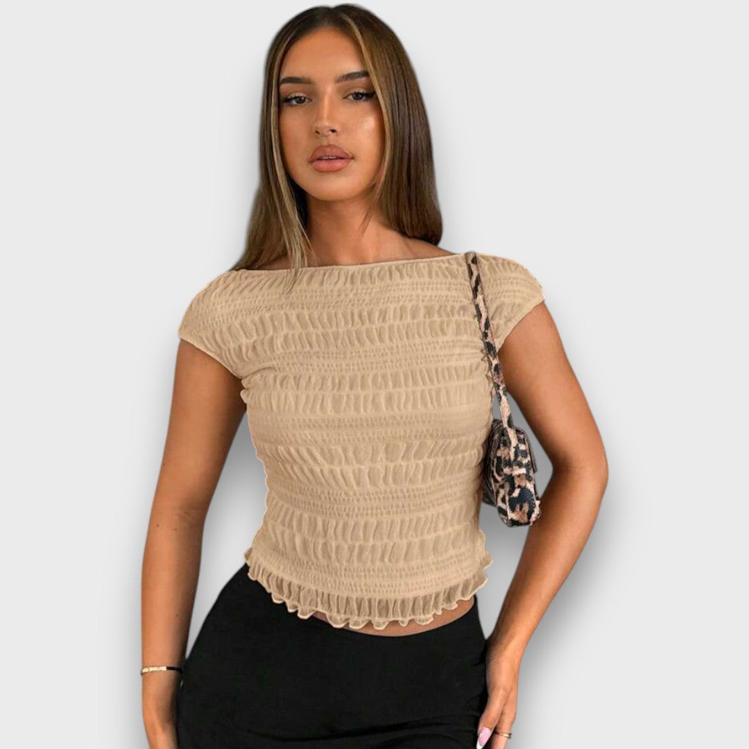 Solena – Structured Top with Playful Charm