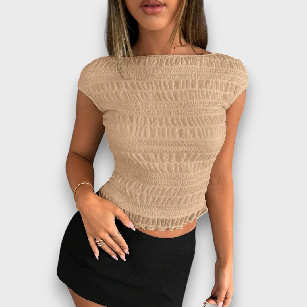 Solena – Structured Top with Playful Charm