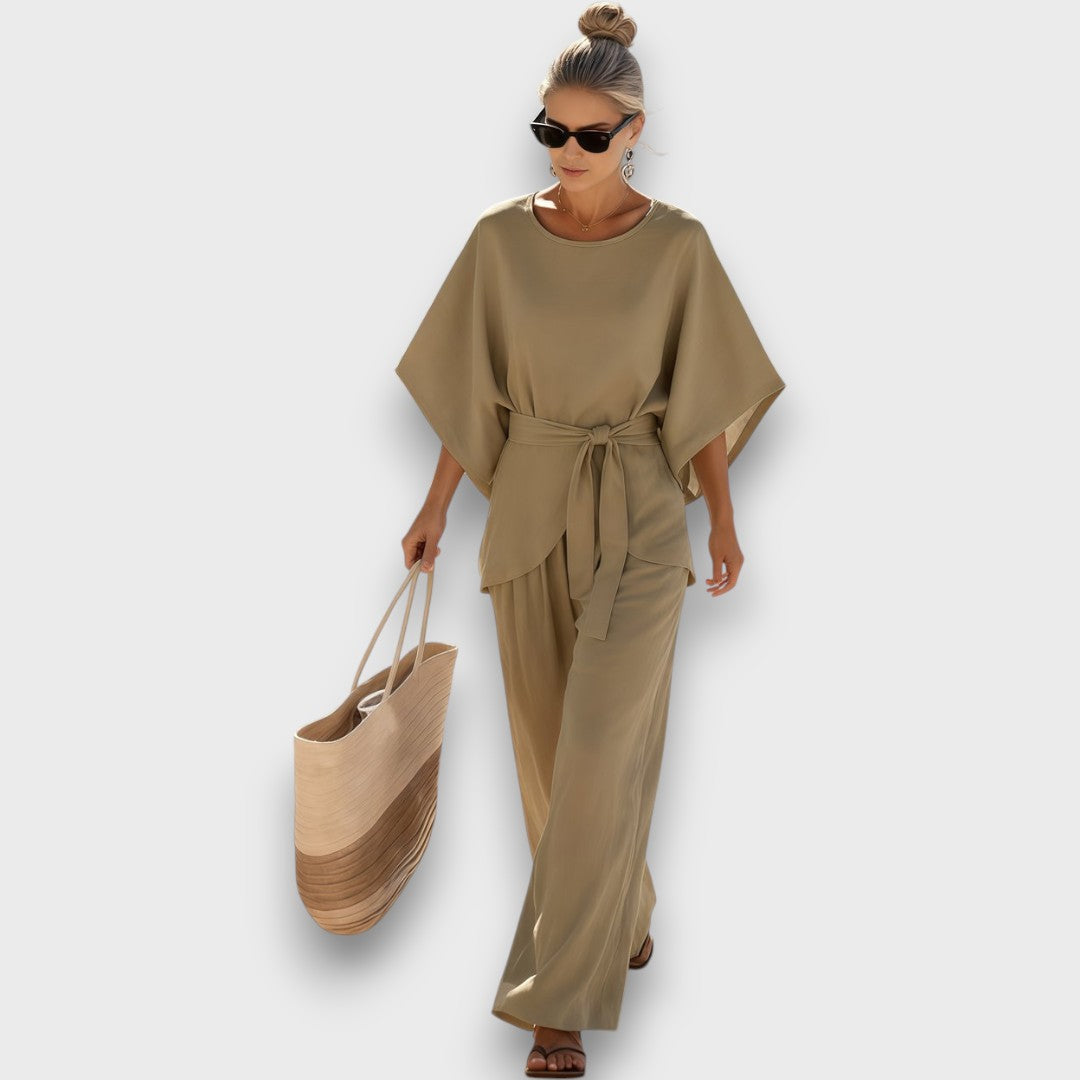 Havlina – Summer Jumpsuit with Tie Belt