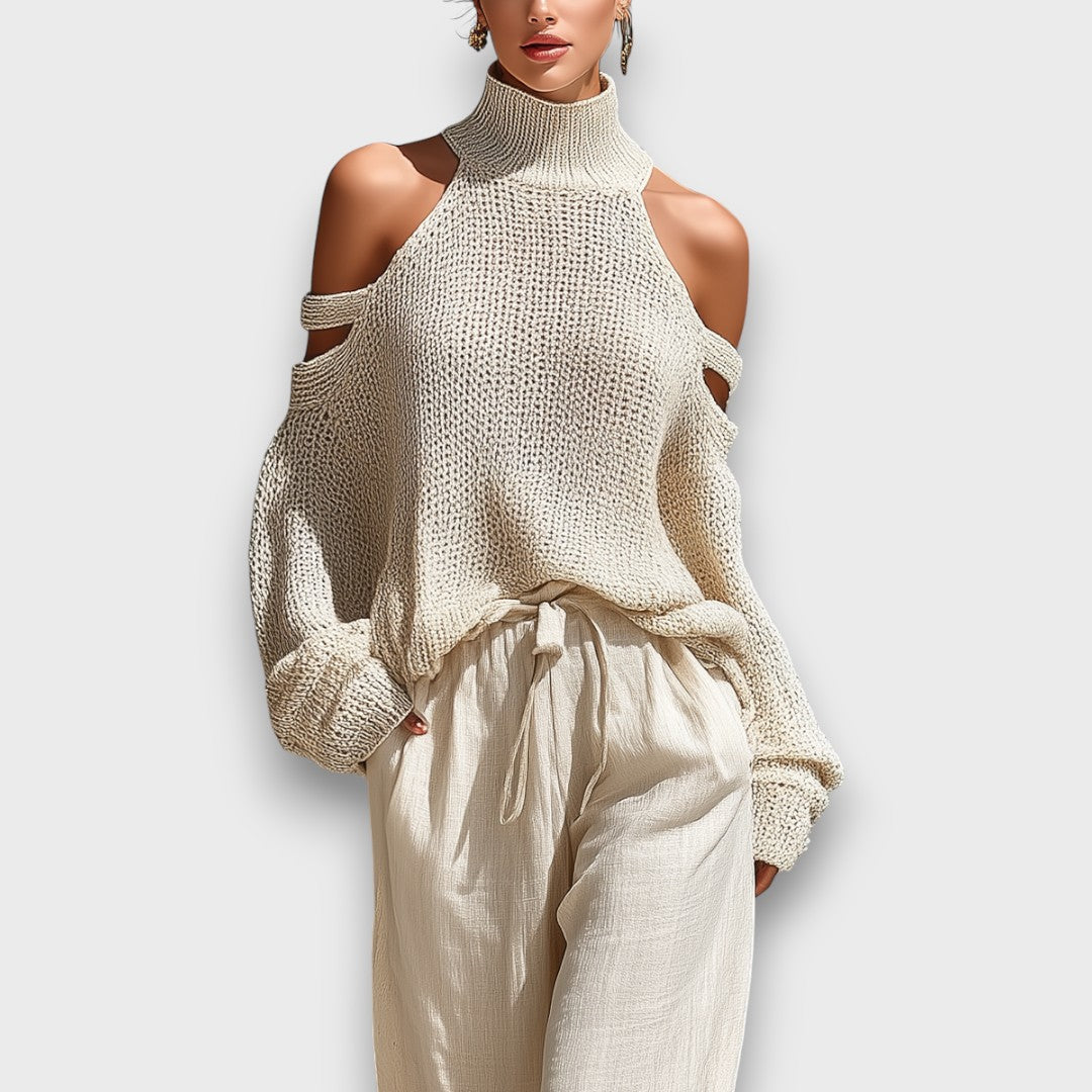 Eyan – Knit Cold-Shoulder Lounge Set