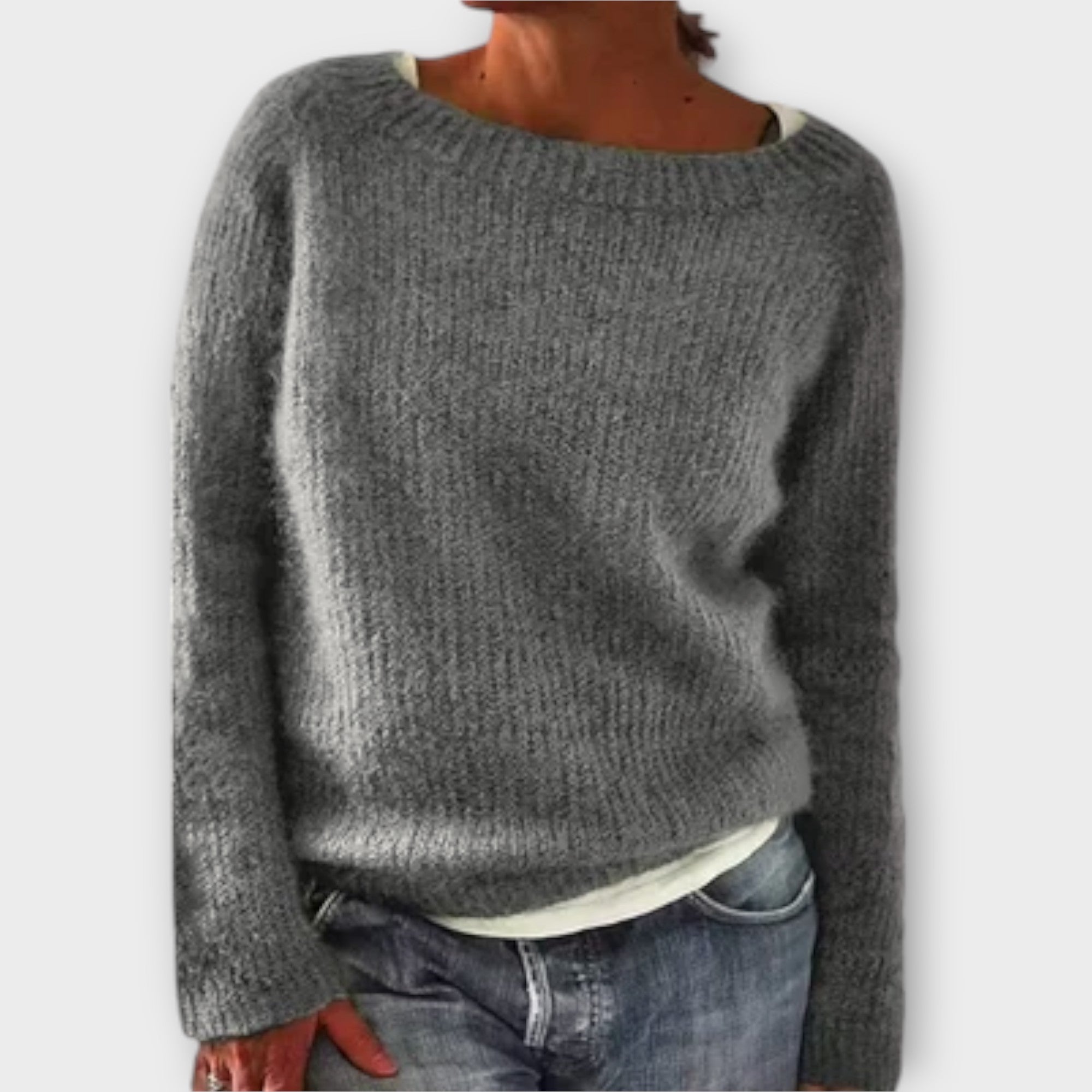 Roria – Solid Color Knit Sweater