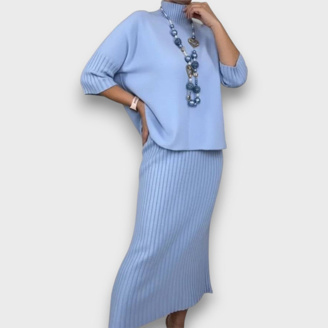 Elenora – Knitted Turtleneck Set