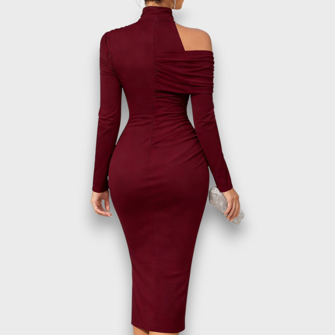 Ivarya – Asymmetric Draped Evening Dress