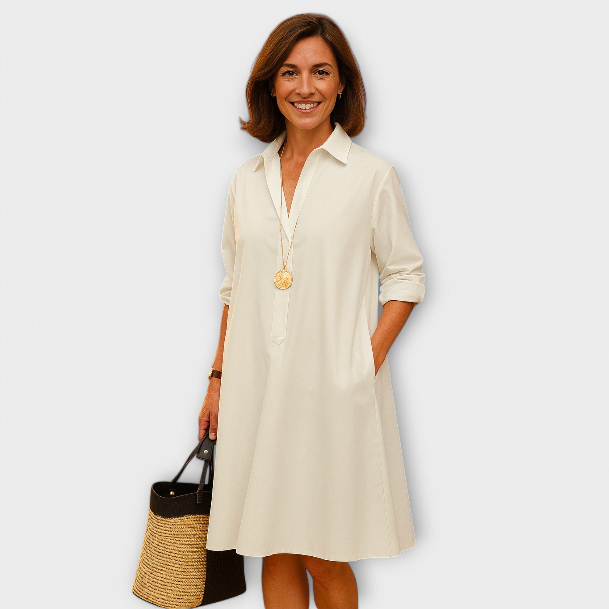 Maelinne – Timeless Shirt Dress with Collar