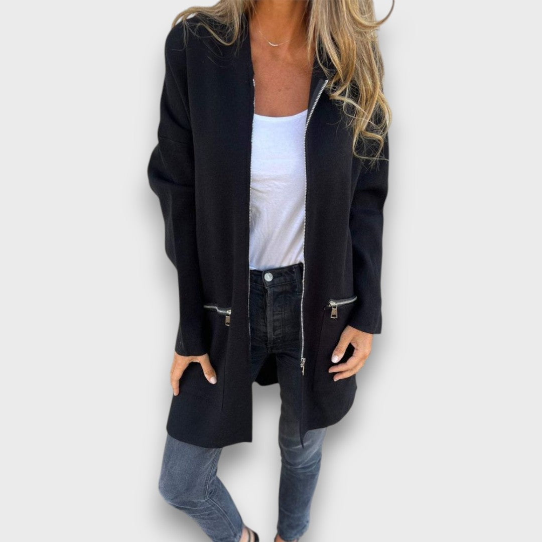 Junira – Long Cardigan with Zipper