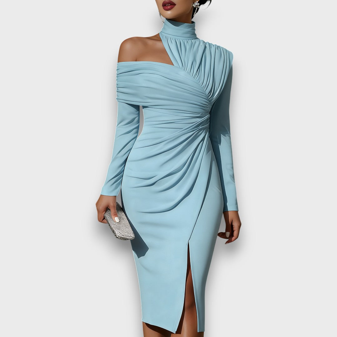 Ivarya – Asymmetric Draped Evening Dress