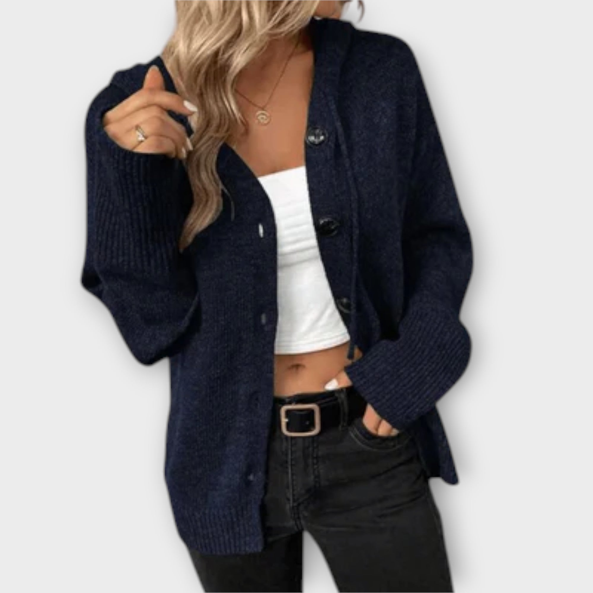 Brenne – Knitted Cardigan with Buttons