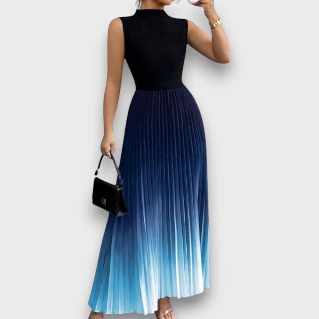 Yzary – Ombre Pleated Evening Dress