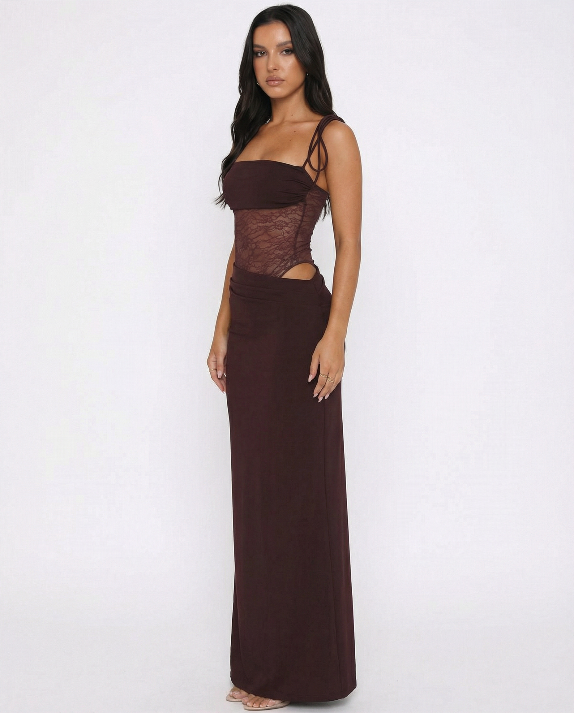 Mabel| Lace Panel Maxi