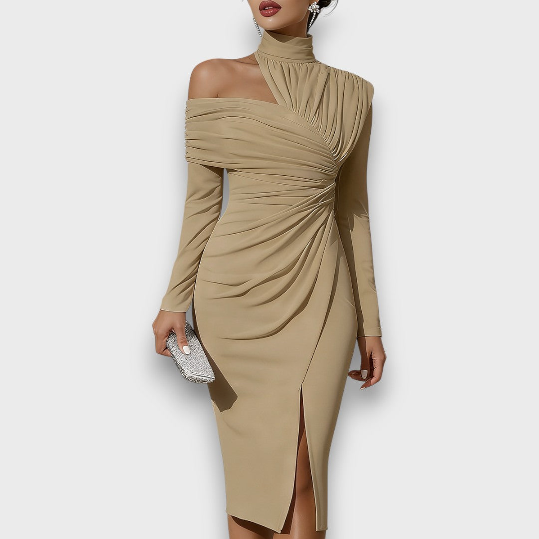 Ivarya – Asymmetric Draped Evening Dress