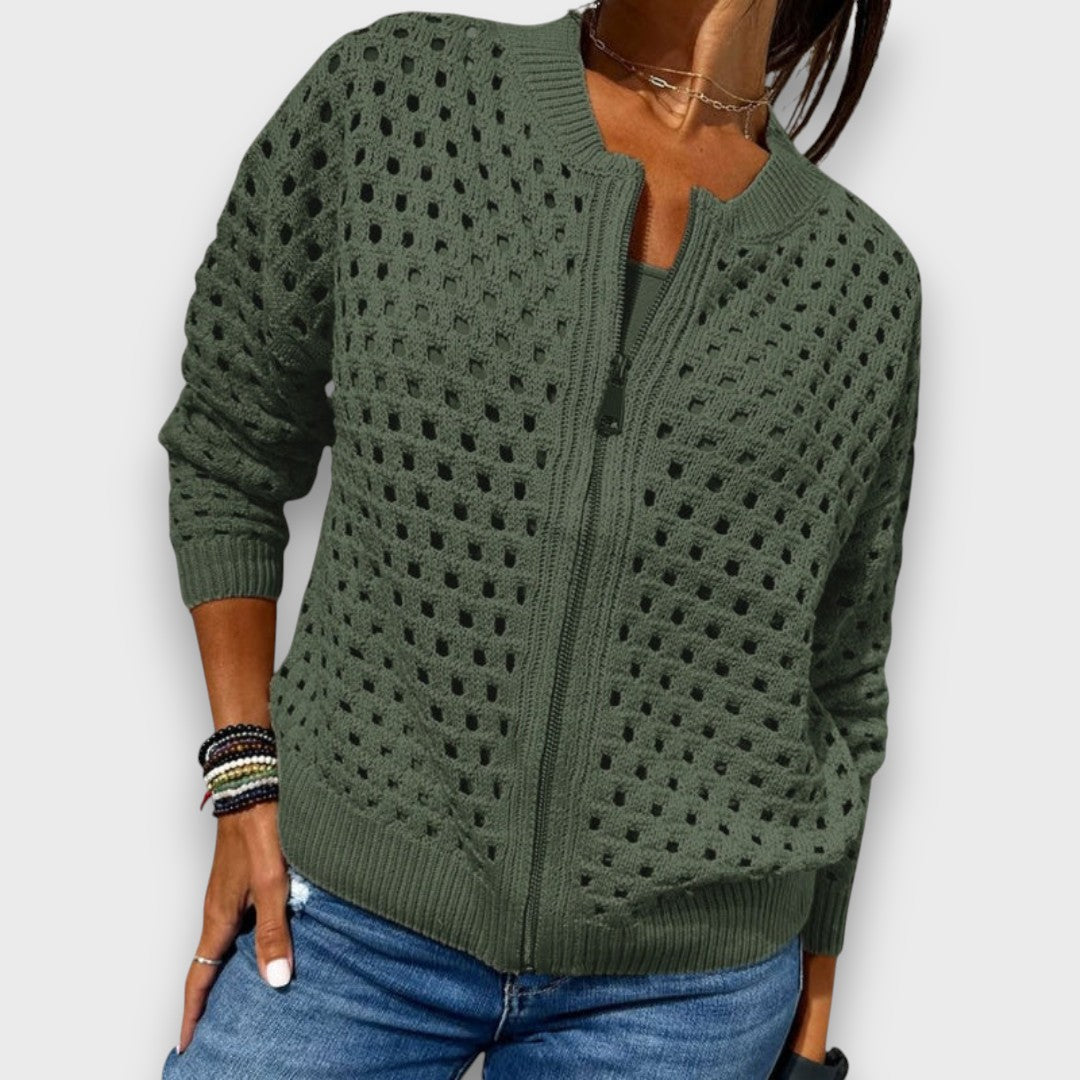 Elana – Textured Knit Cardigan