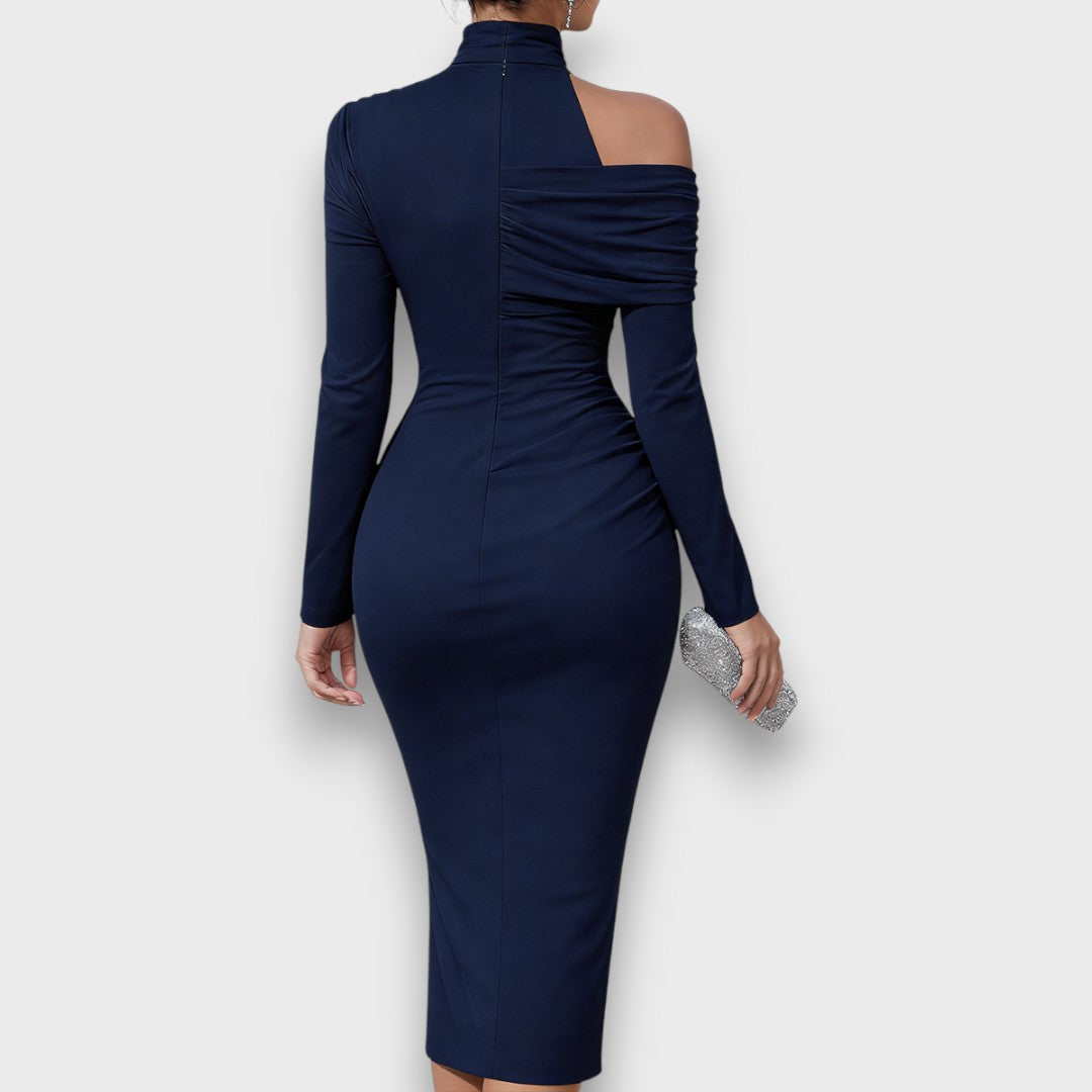 Ivarya – Asymmetric Draped Evening Dress