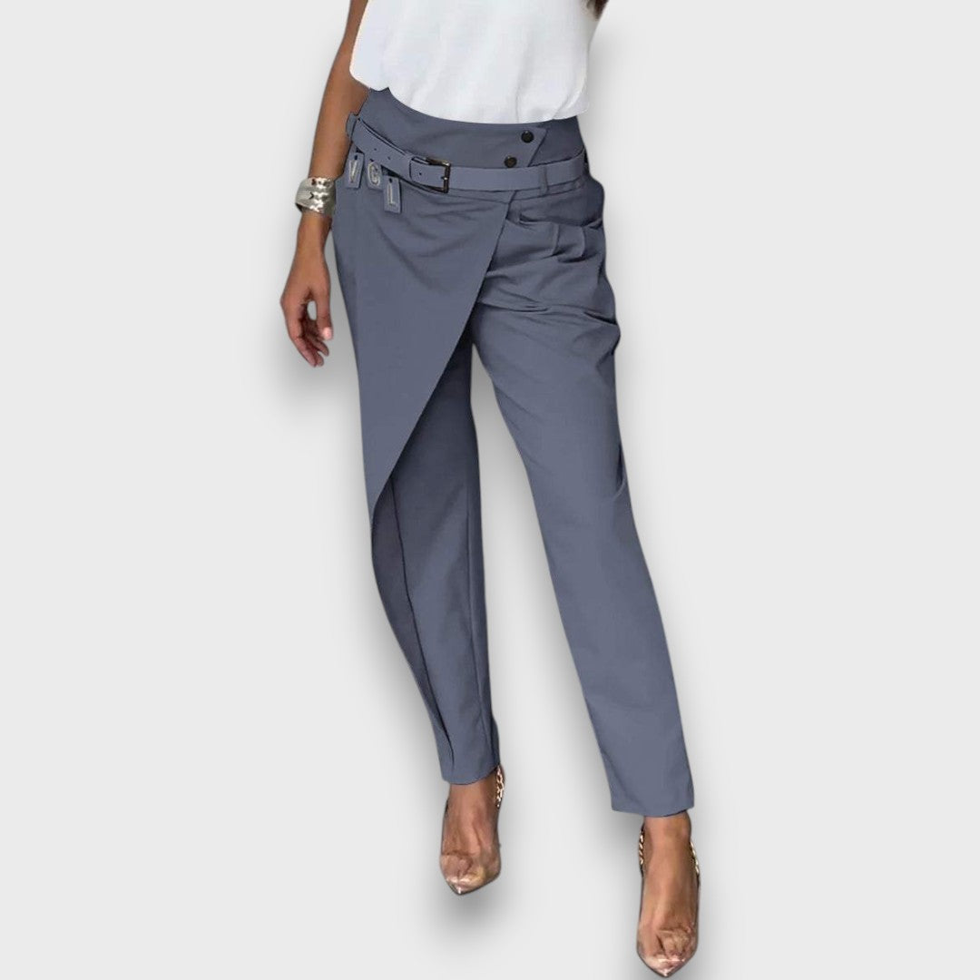 Serenna – Drape-Front Tailored Pants