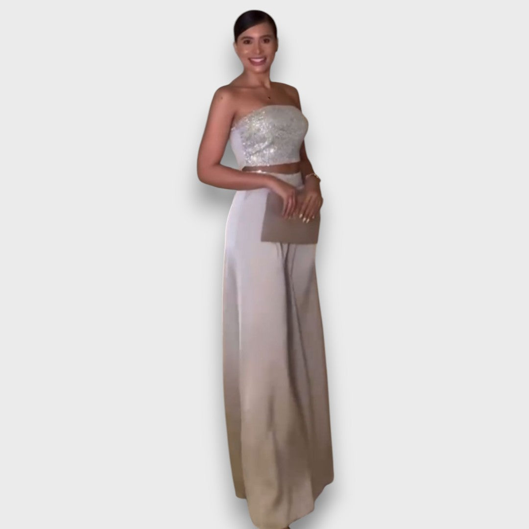 Regine – Two-Piece Set with Sequin Top and Flowing Pants