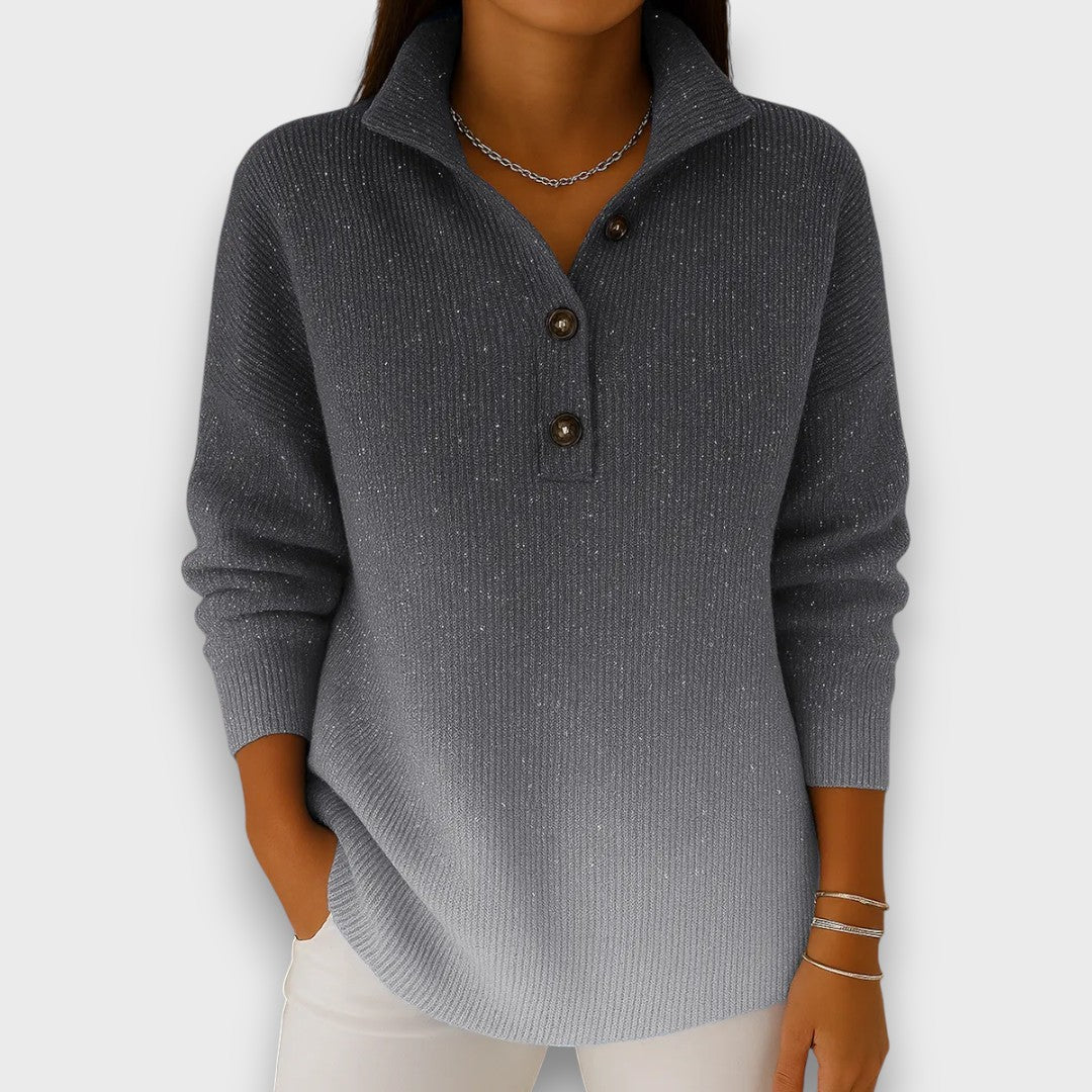 Gavira – Sparkling Gradient Cardigan with Collar