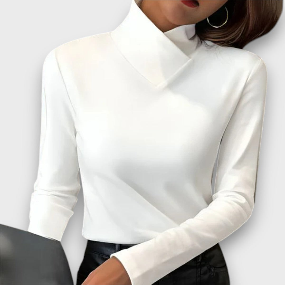 Avrisse – Top with Stand-up Collar