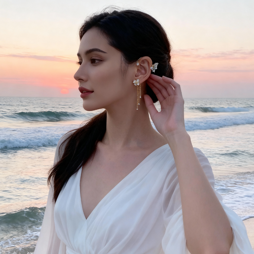 Aureluna – Butterfly Tassel Earrings