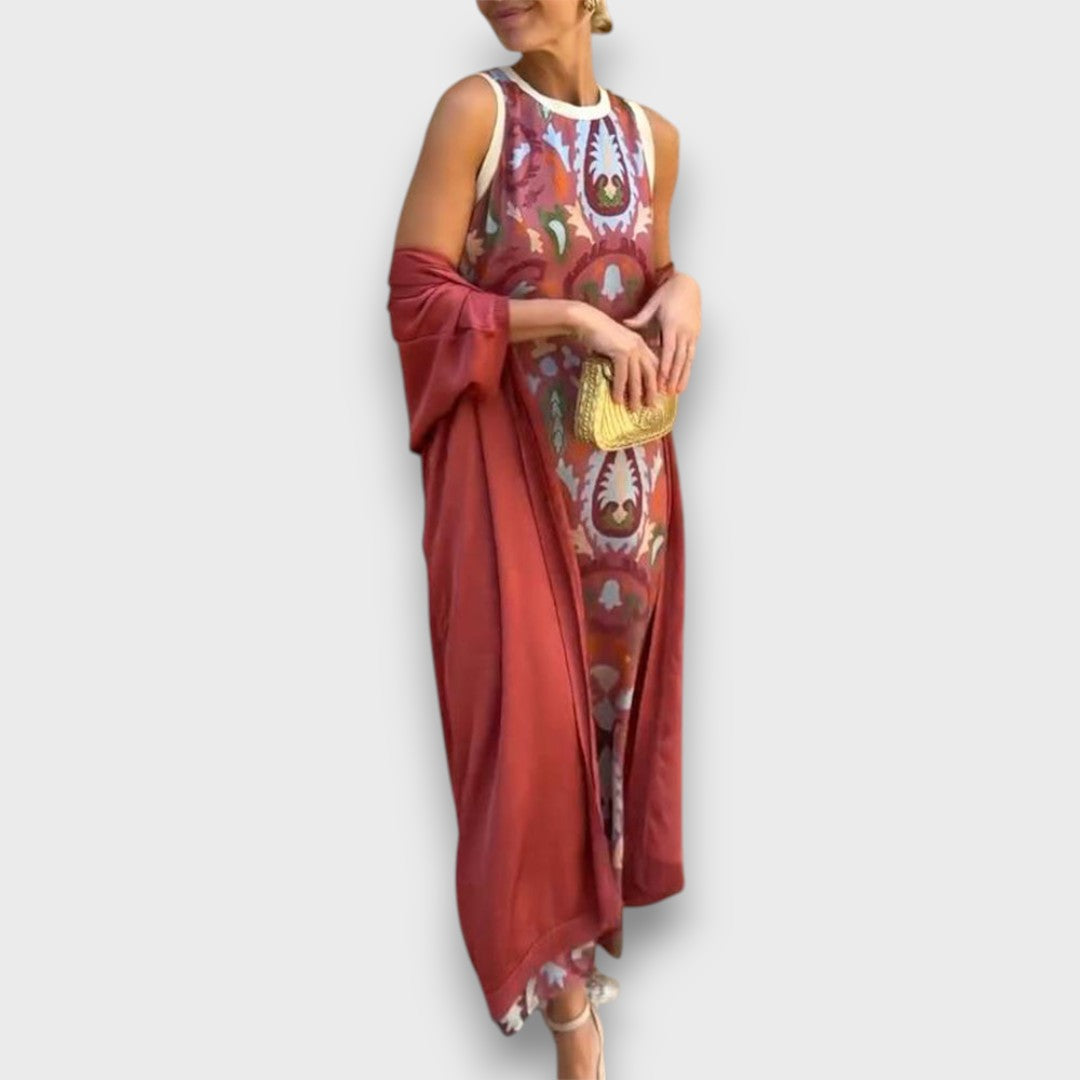 Selviane – Maxi Dress with Cardigan