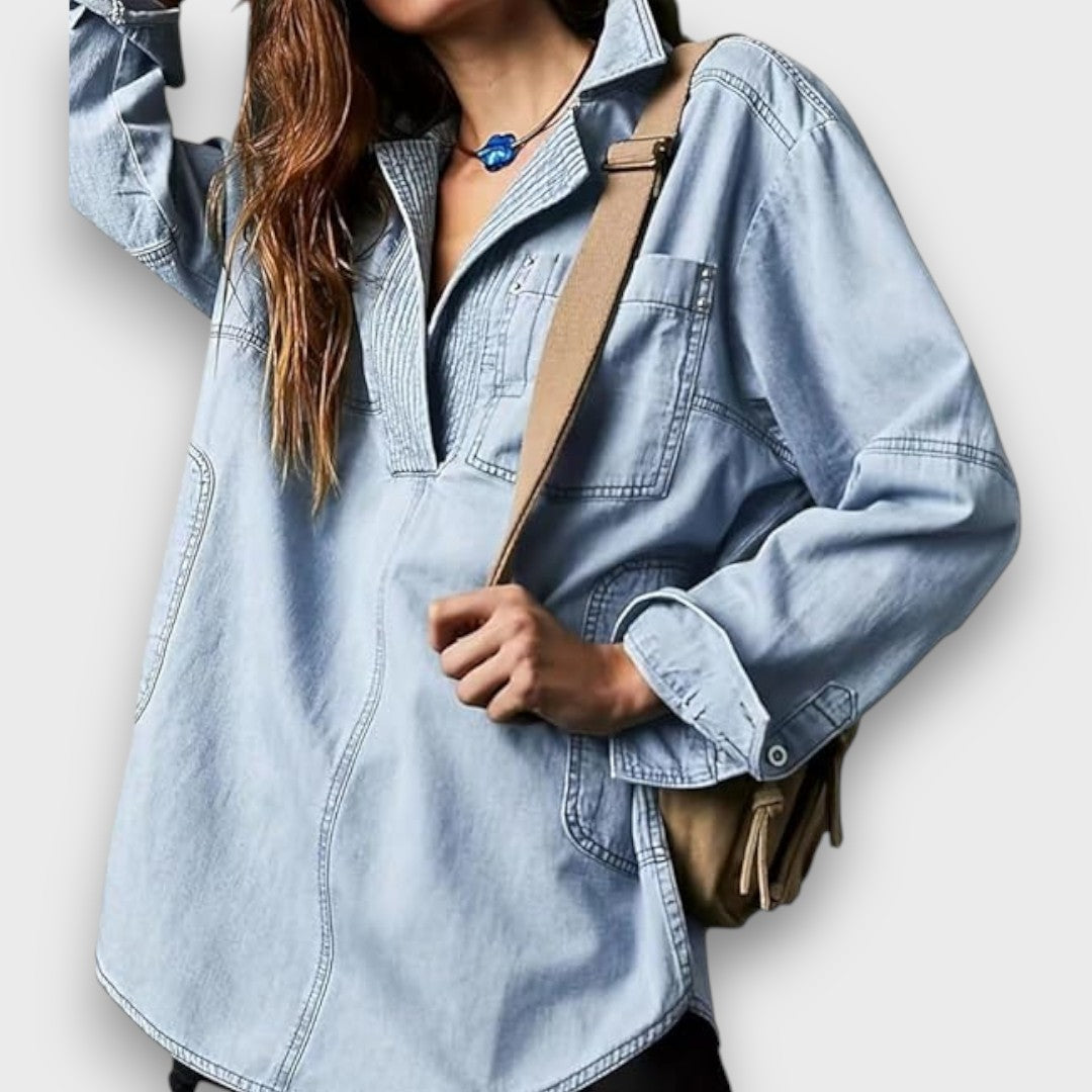 Nelisse – Oversized casual pullover shirt